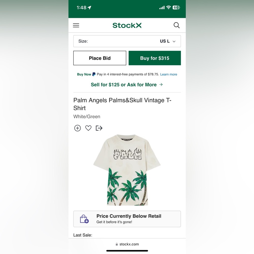 palm angels palm tree designer t-shirt